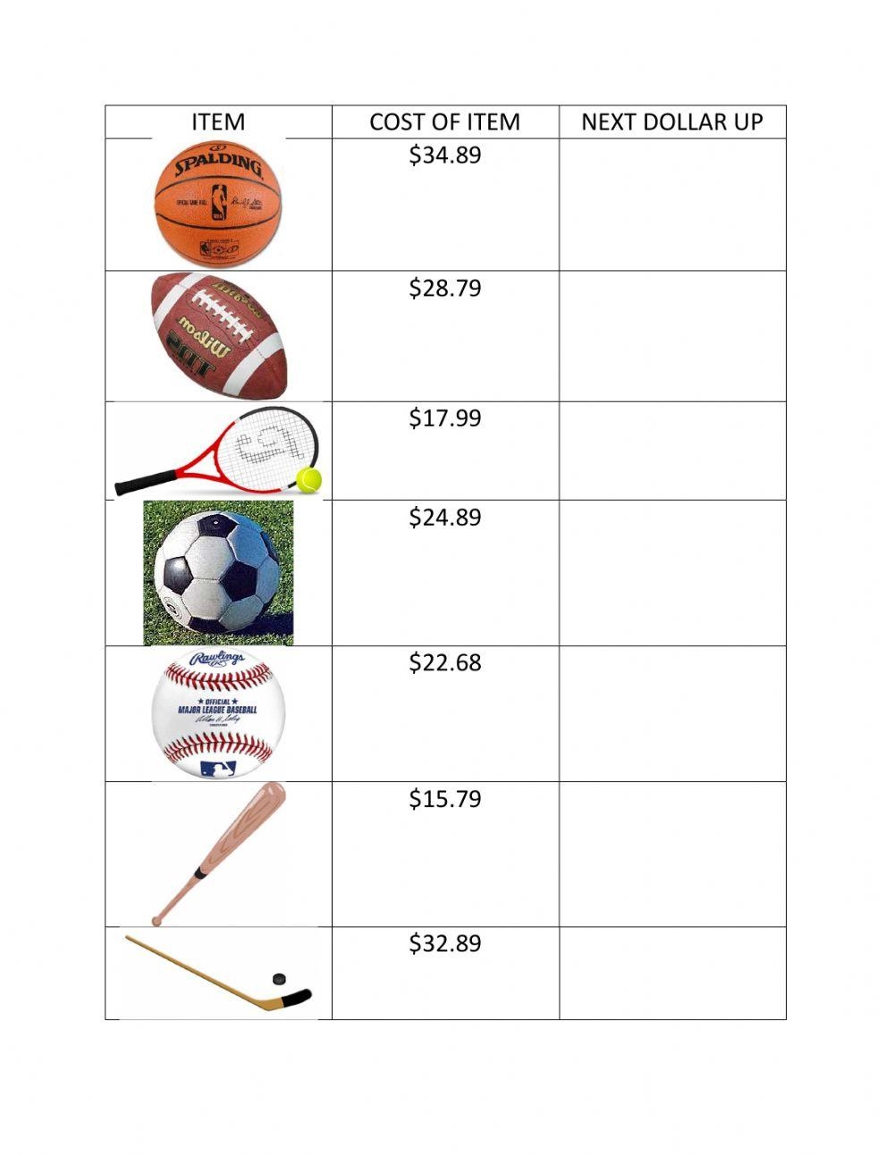 Next Dollar Up Worksheet Live Worksheets Worksheets Library