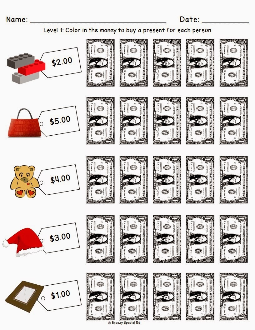 Next Dollar Up Worksheets