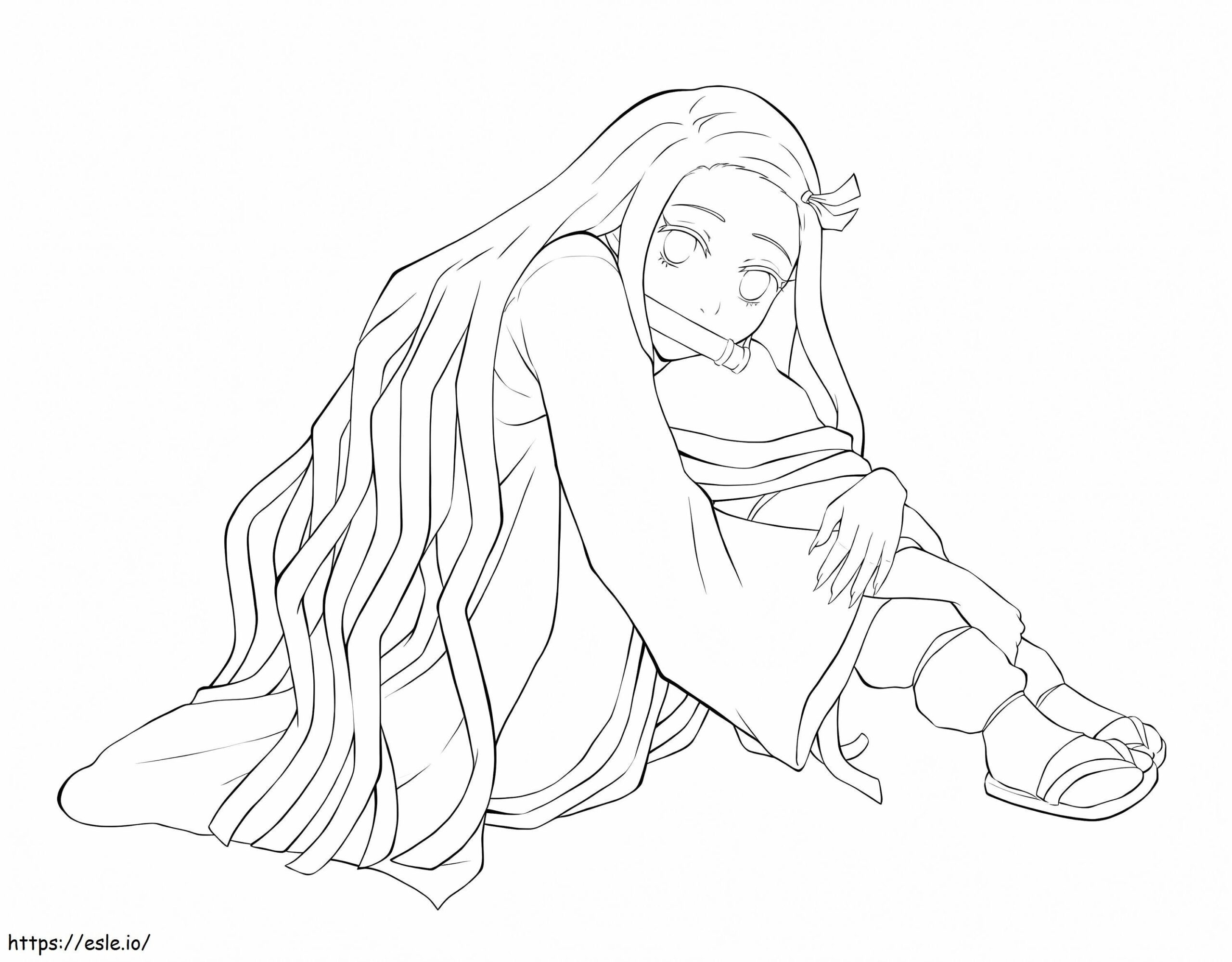 Nezuko Coloring Page