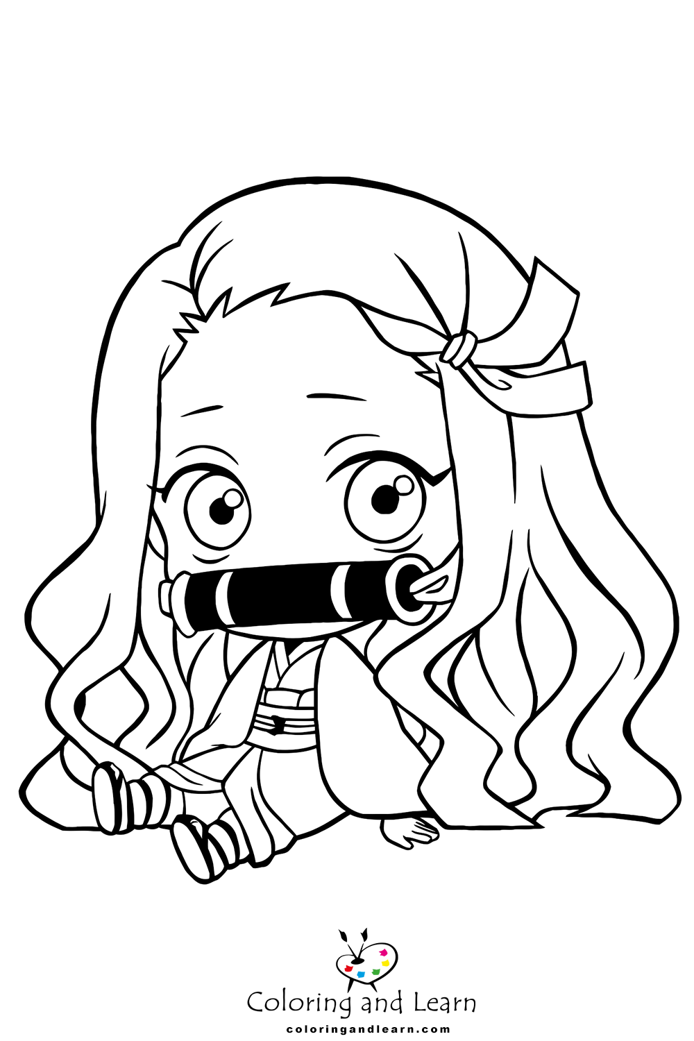 Nezuko Coloring Pages Coloringandlearn Coloring Pages Disney