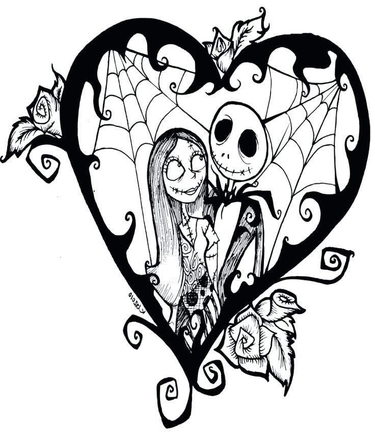 Nightmare Before Christmas Jack Skellington Coloring Pages Free 