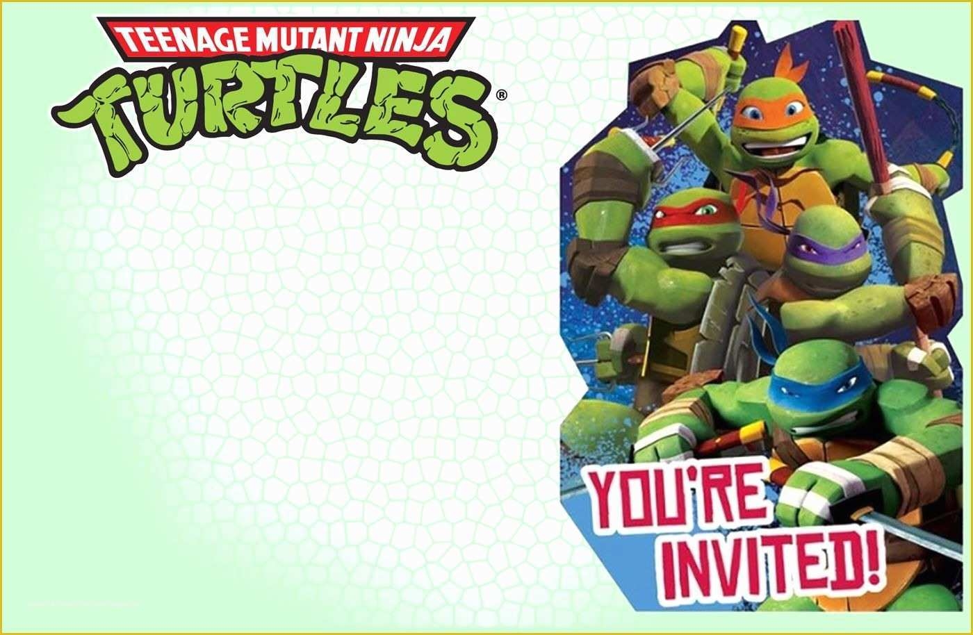 Ninja Birthday Party Invitation Template Free Of Editable Ninja Turtle