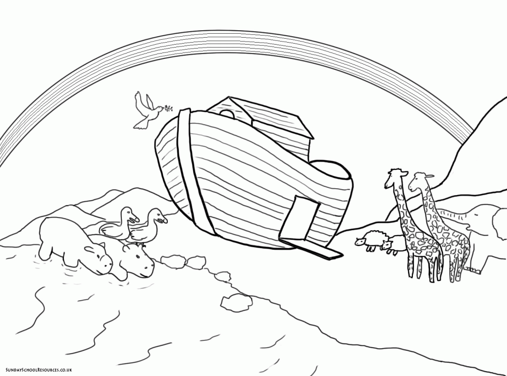 Noah Ark Coloring Page Coloring Home