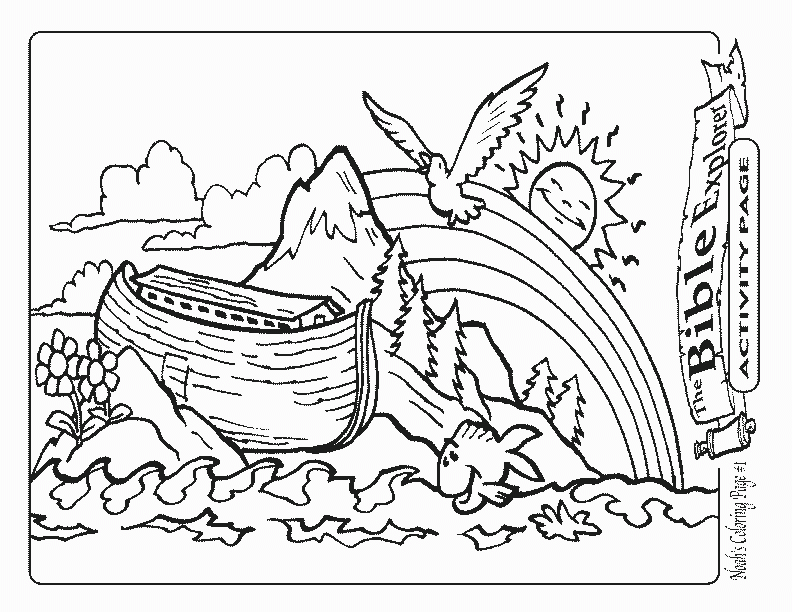 Noah Ark Coloring Page Coloring Home