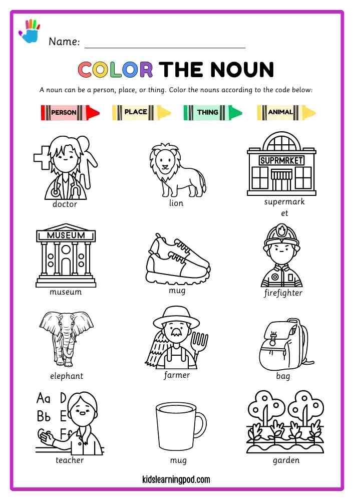 Noun Worksheets For Kindergarten Engaging Learning Activities For 