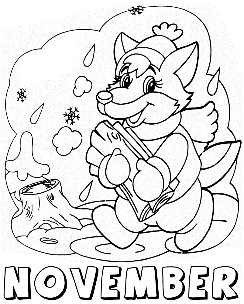 November Coloring Page
