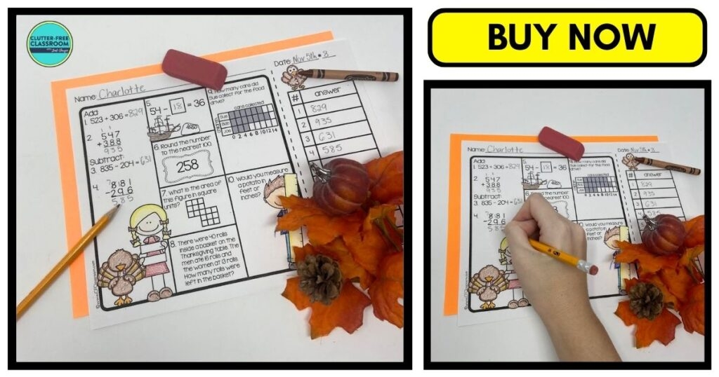 November Math Worksheets For Elementary Students In 2025 Teaching 