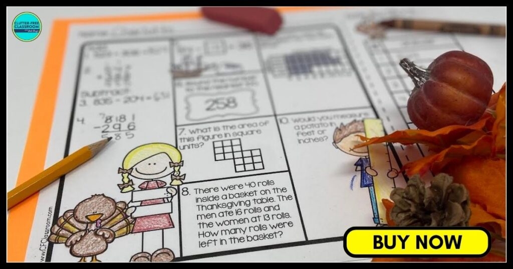 November Math Worksheets For Elementary Students In 2025 Teaching 