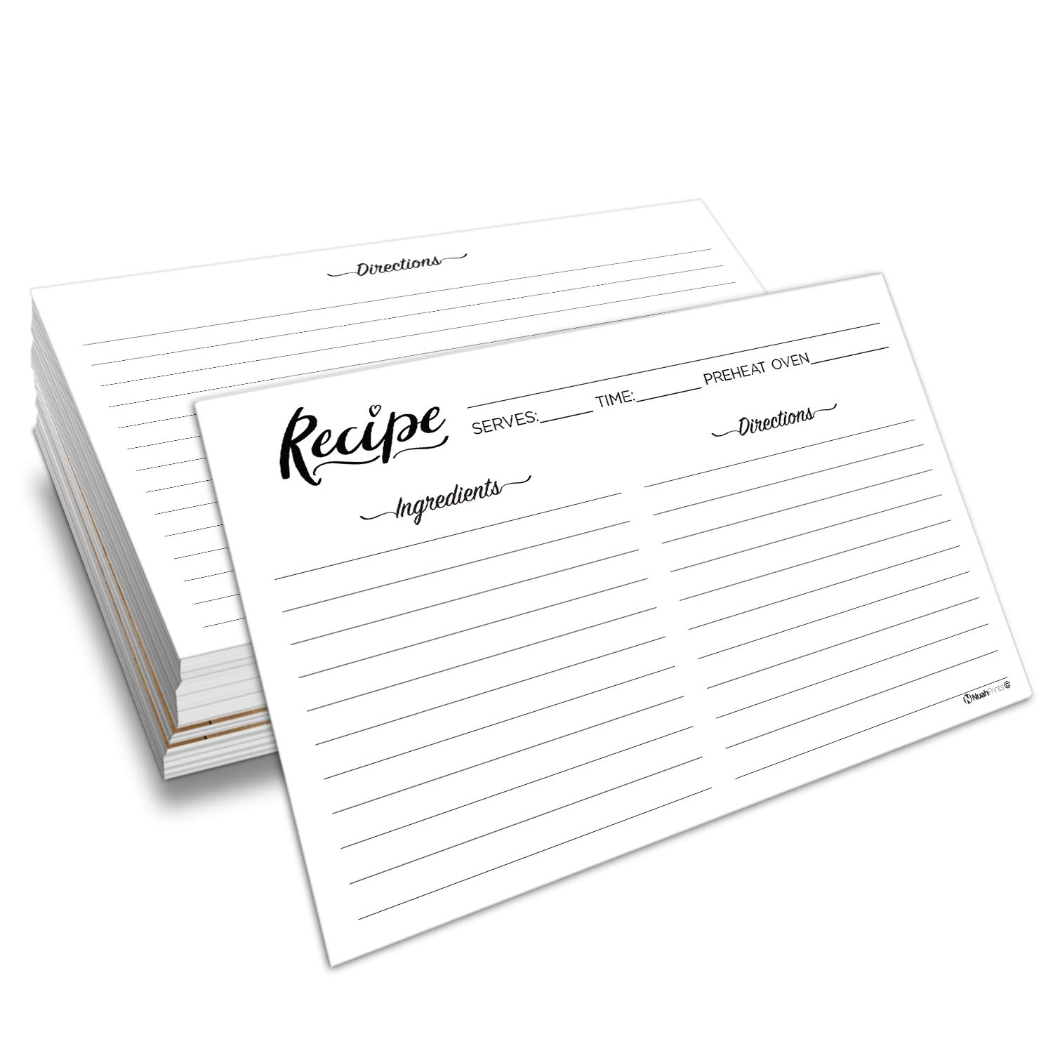 Nuah Prints Recipe Card Black white Worksheets Library