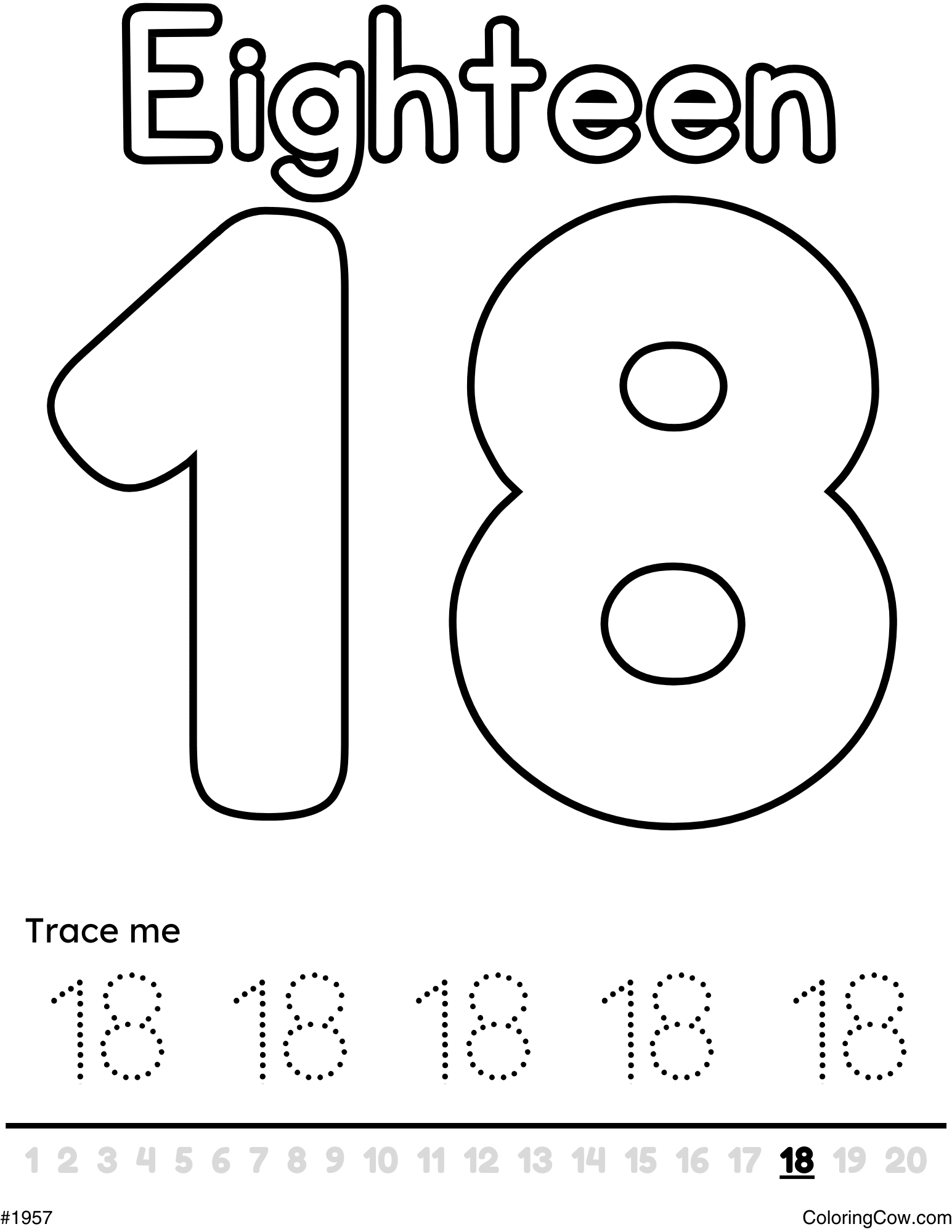 Number 7 Coloring Page