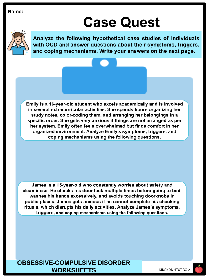 obsessive compulsive disorder worksheets