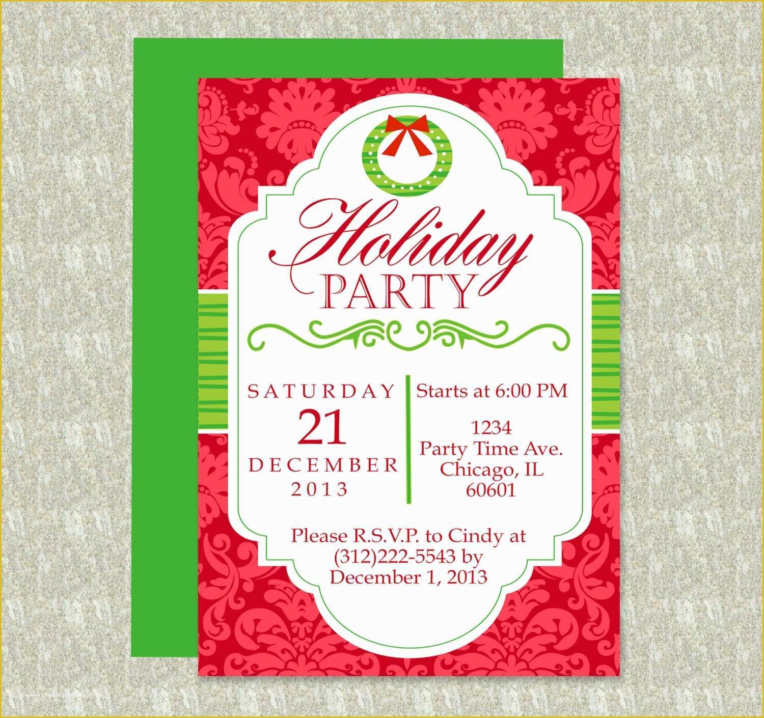 free holiday party invitation templates for microsoft word