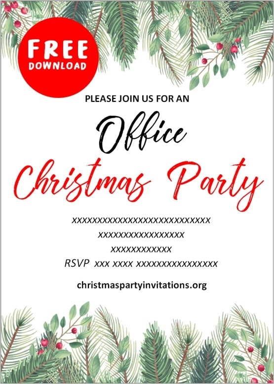 free office party invitation templates