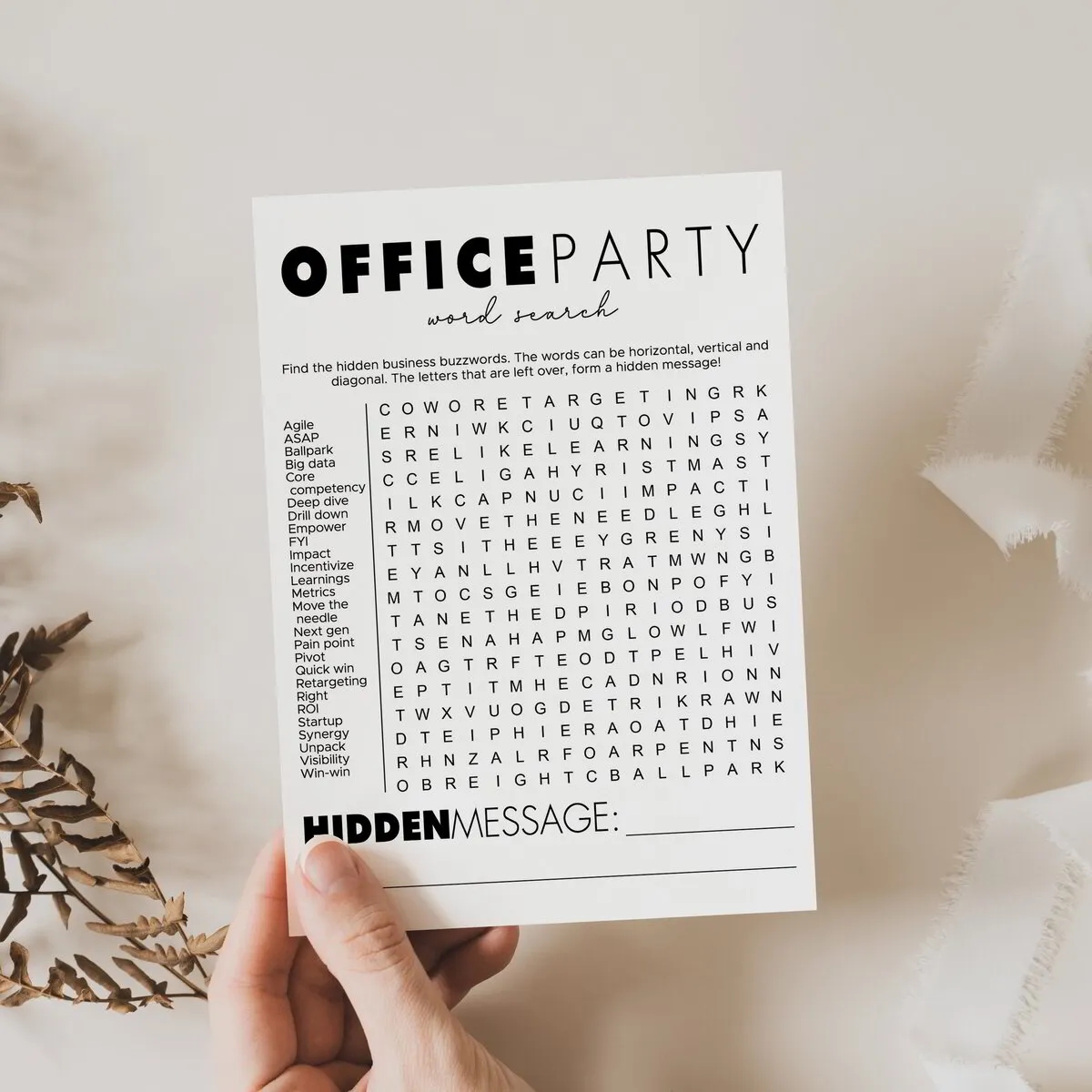 Office Word Search Fun Office Party Games Printable Worksheets Library