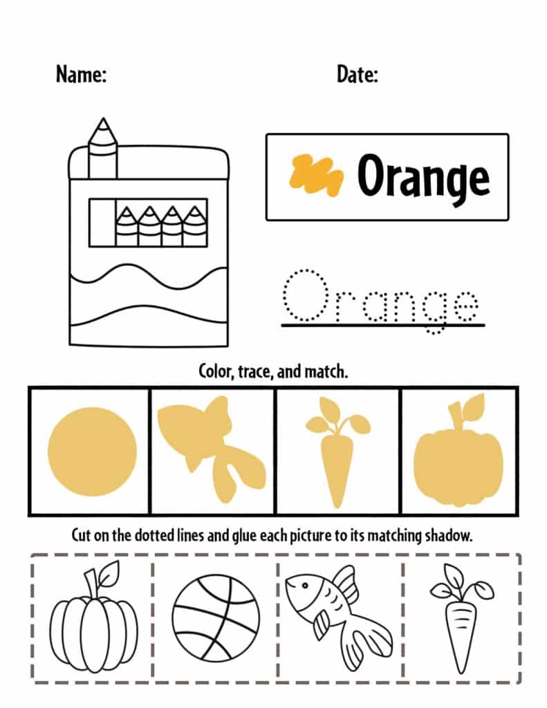 orange worksheet