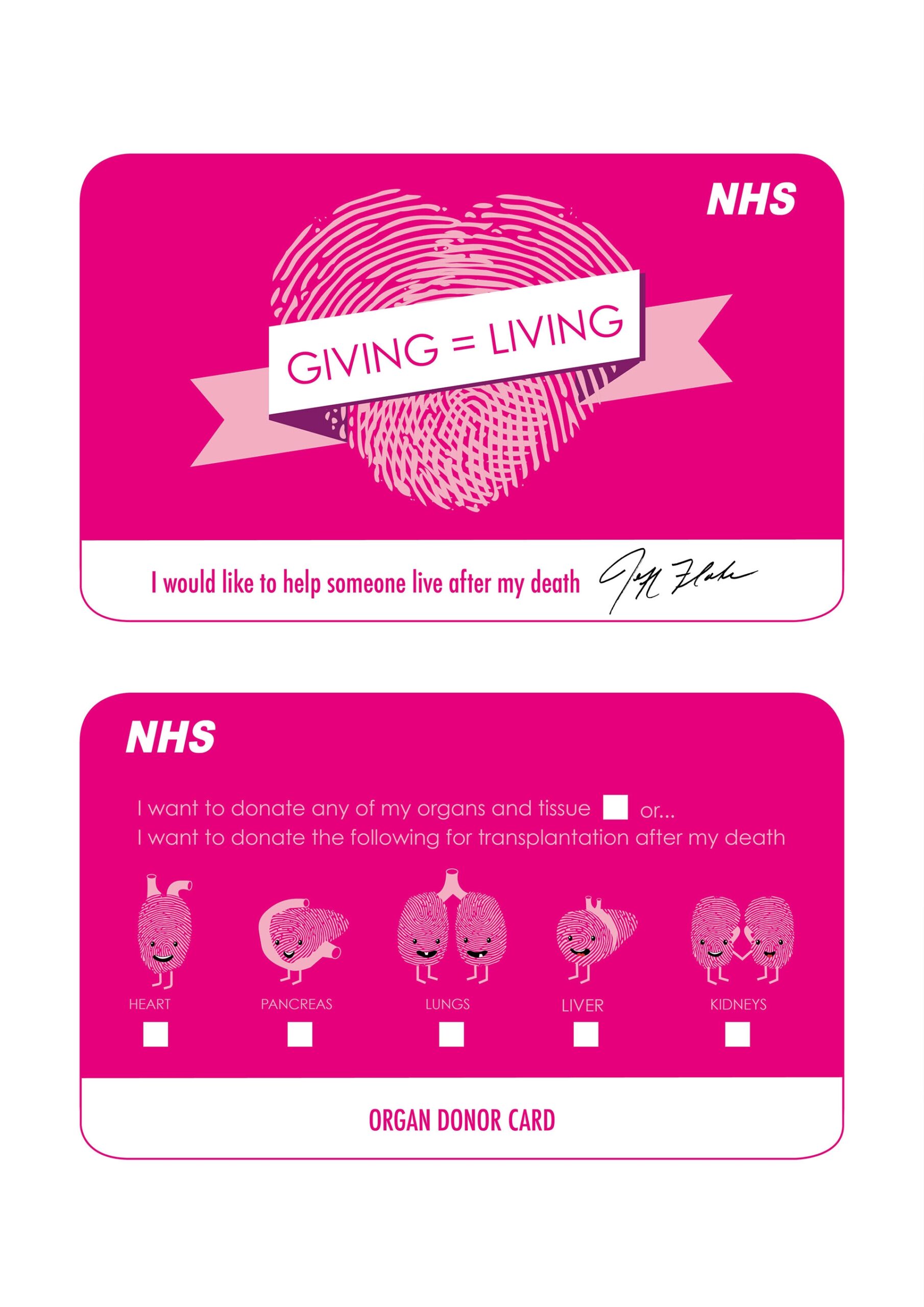 Organ Donor Card Behance Behance