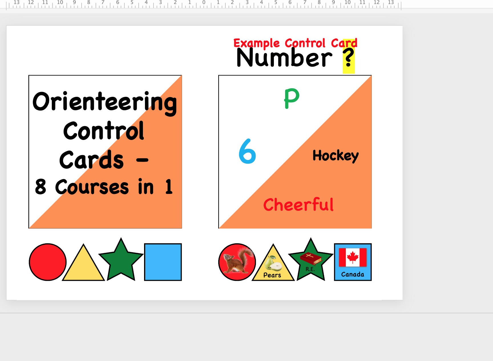 printable orienteering control cards