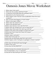 Osmosis Jones ESL Worksheet By Ms Kasper Worksheets Library