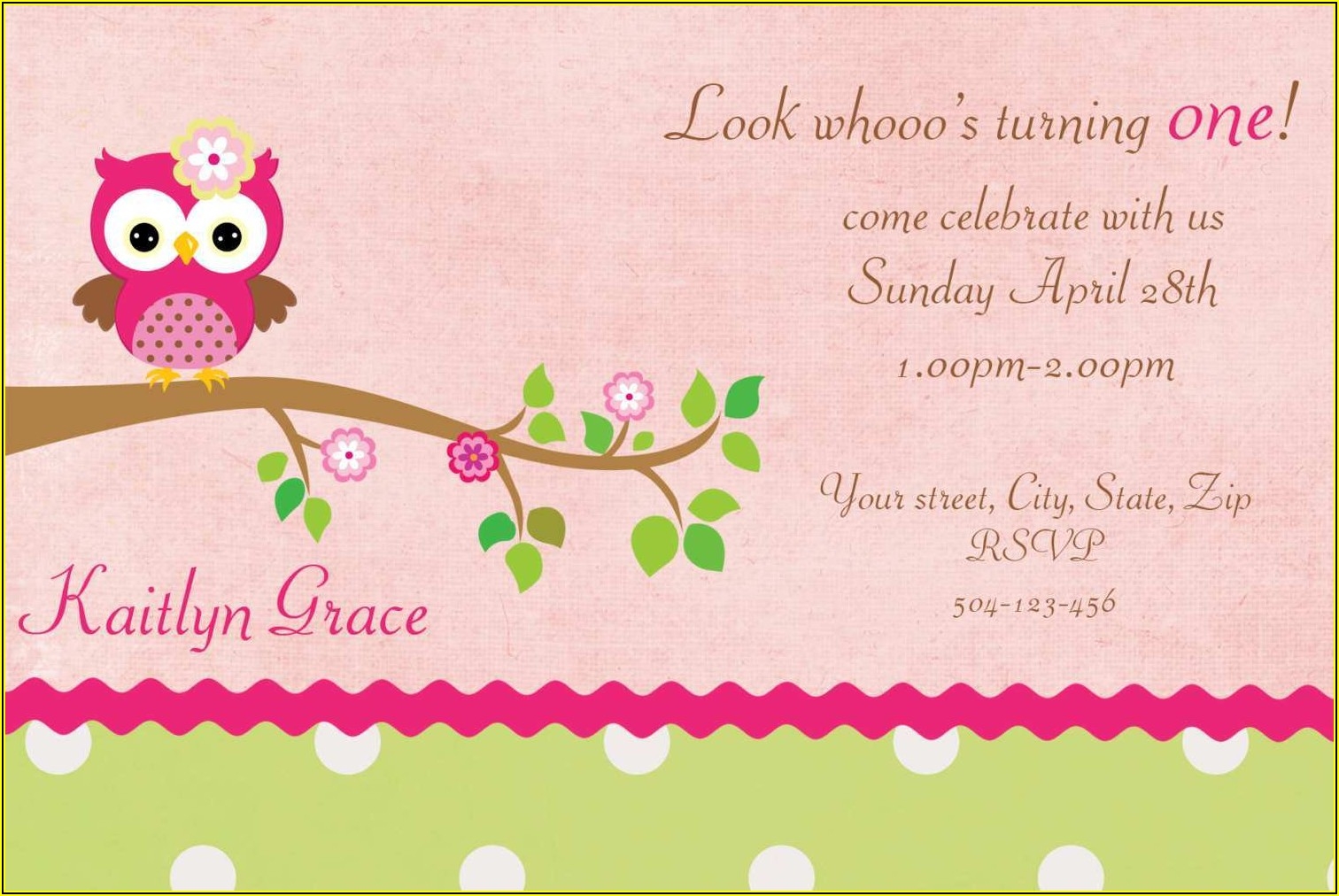 Owl Invitation Template Template 2 Resume Examples BpV5Wk8891
