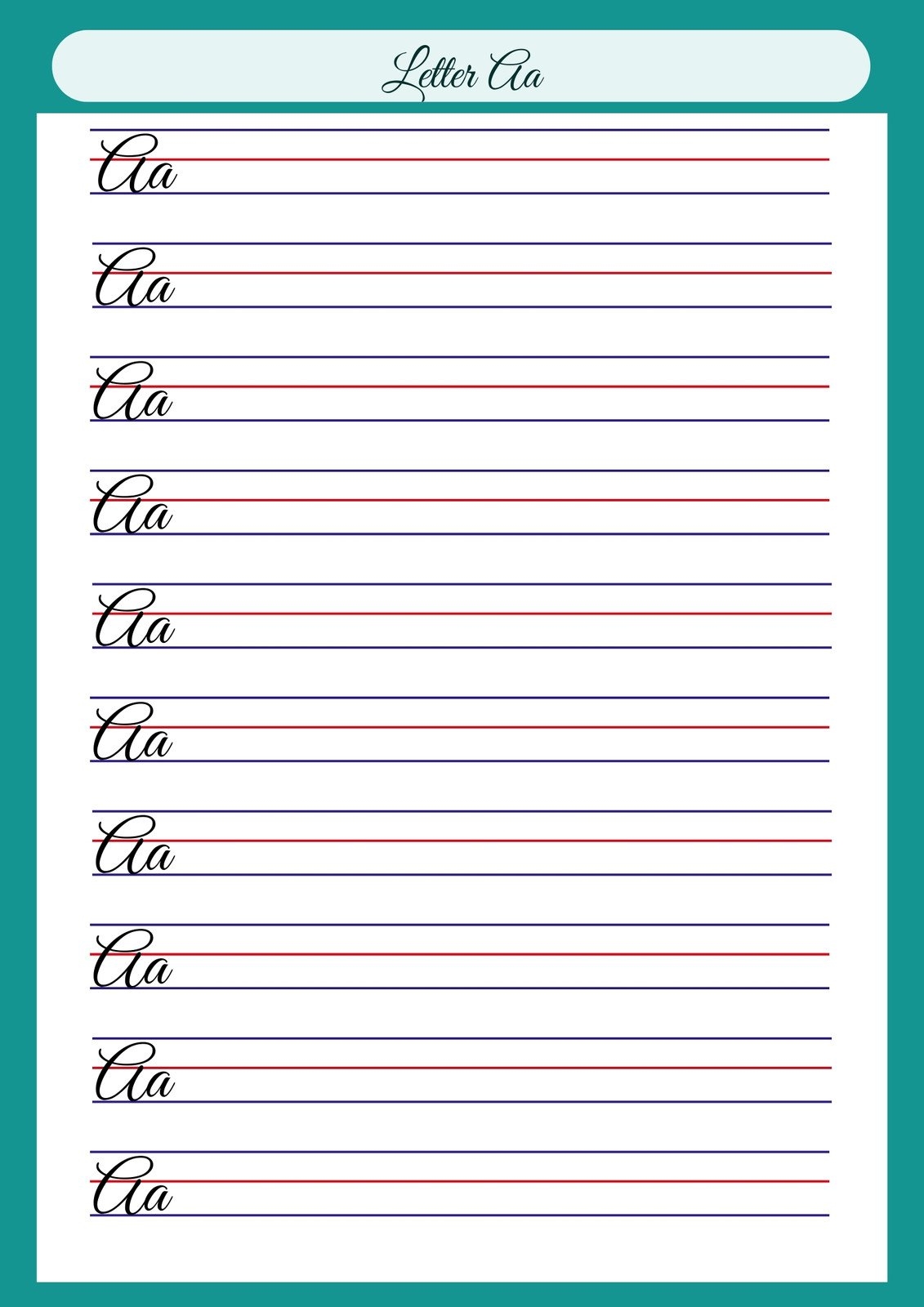 cursive writing worksheet generator