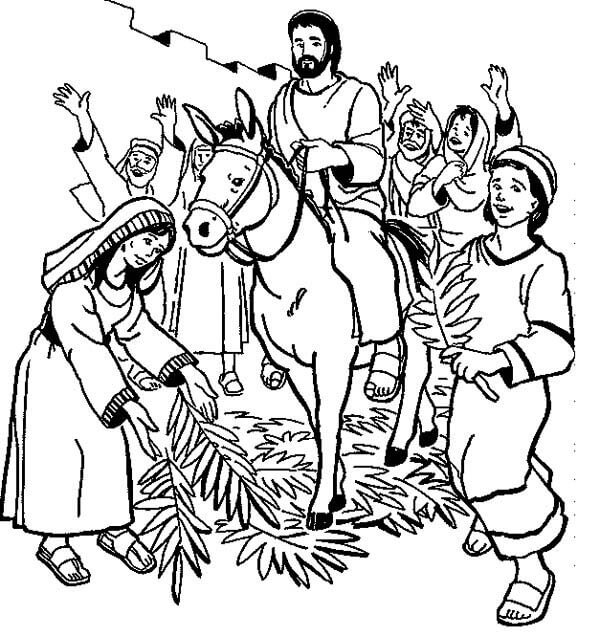 free palm sunday coloring pages