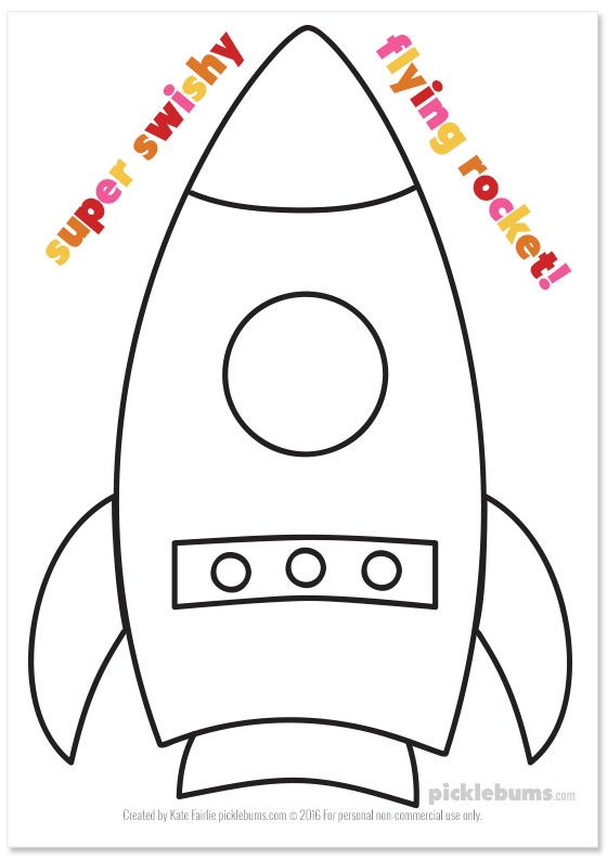 Paper Rocket Craft Printable Template Printable Templates