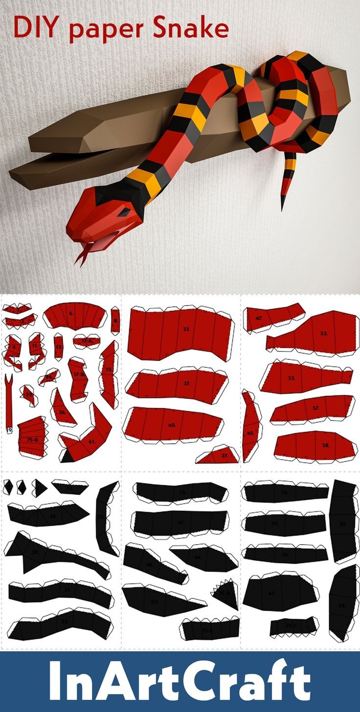 printable snake paper craft