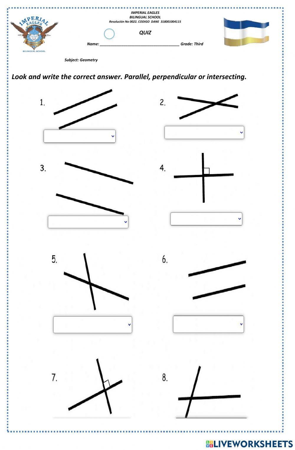 perpendicular parallel lines worksheet