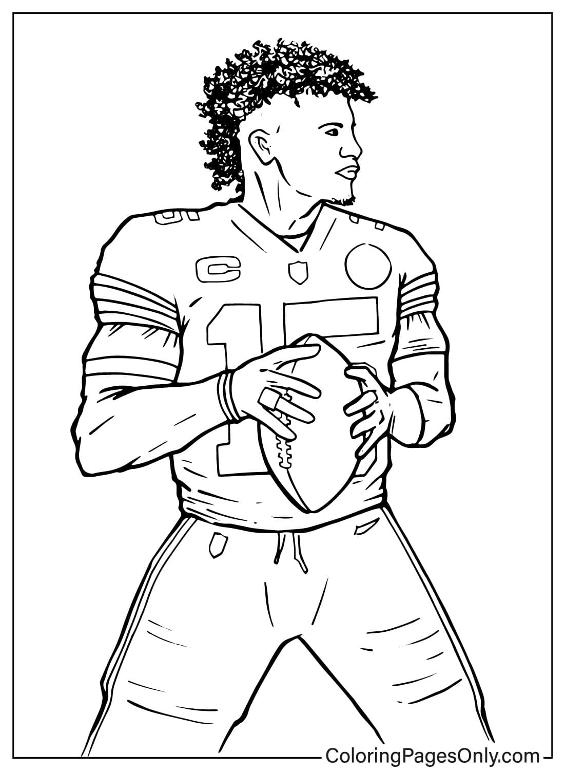 Patrick Mahomes Coloring Page Free Printable Coloring Pages