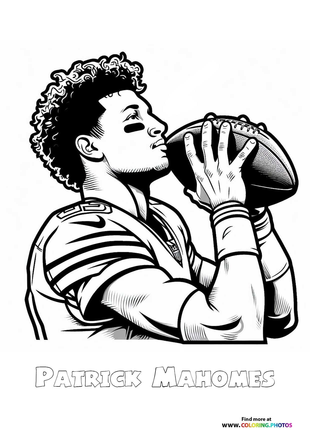 Patrick Mahomes Coloring Page