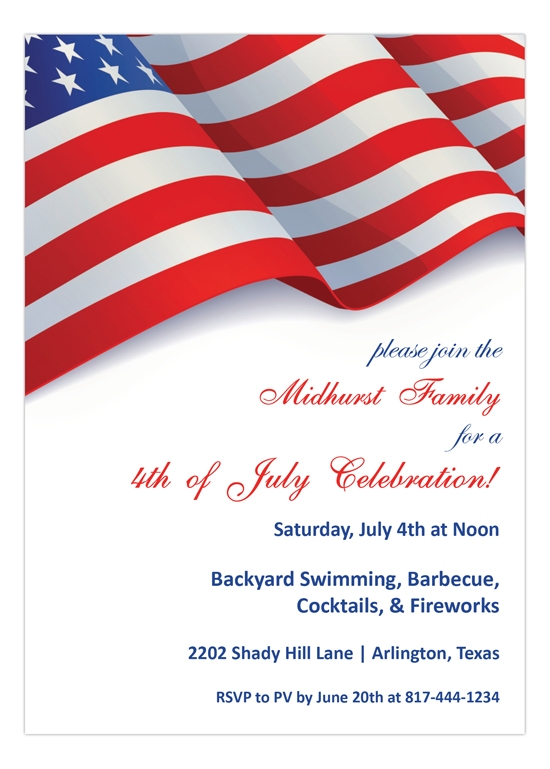 Patriotic Invitation Template