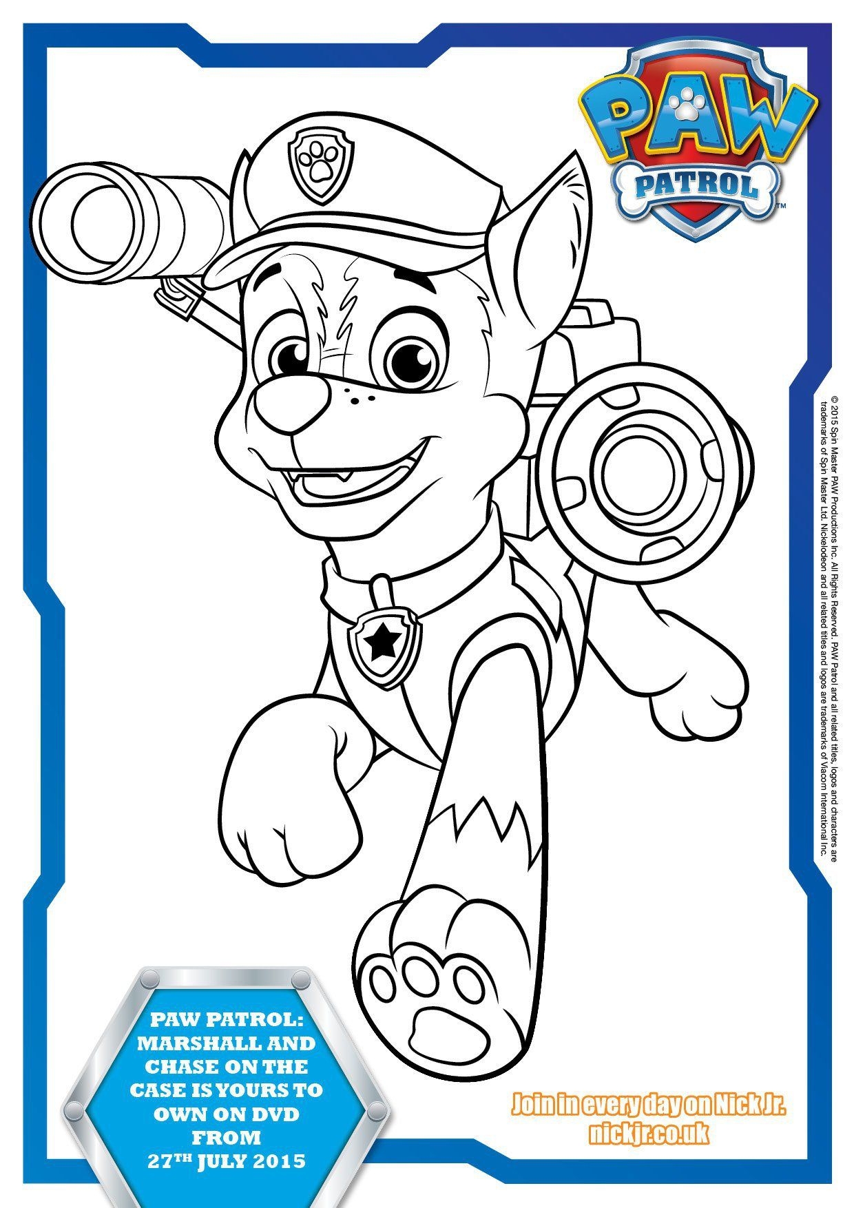 free printable print paw patrol coloring pages