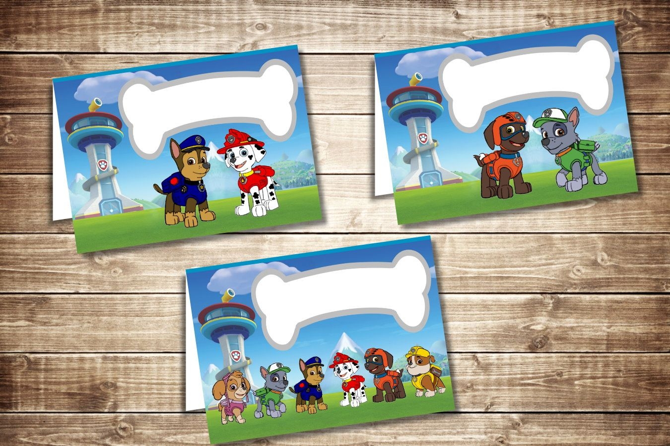 PAW Patrol Printable Food Cards Paw Patrol Party Food Paw Patrol