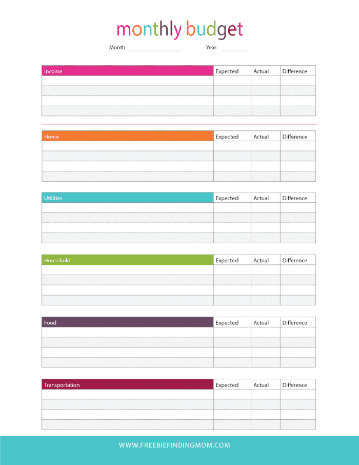 Pdf Beginner Printable Budget Worksheet Budgeting Worksheets