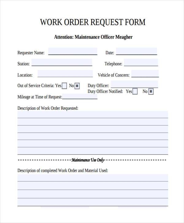 Pdf Blank Free Printable Work Order Template Blank Printable Riset