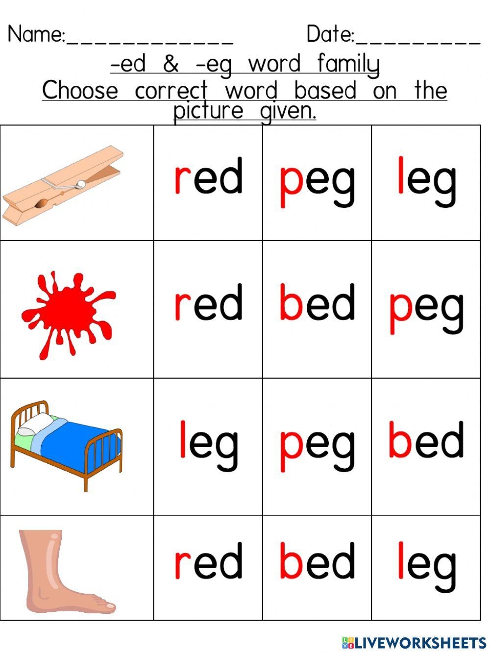 family worksheet