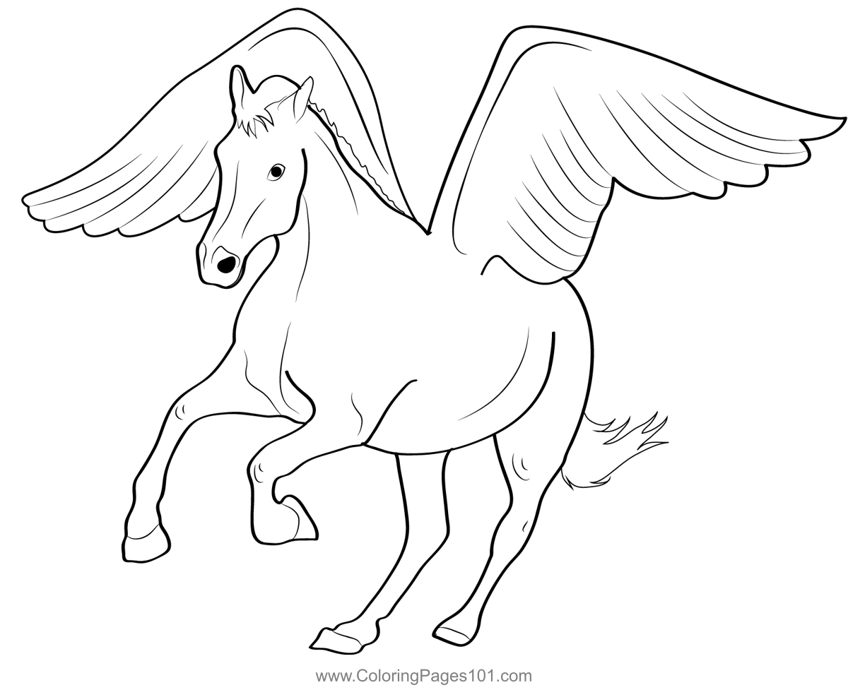 Pegasus 2 Coloring Page For Kids Free Pegasus Printable Coloring 