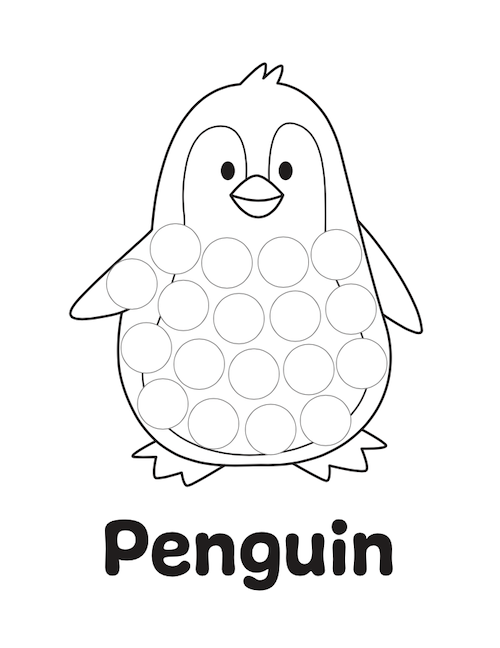 printable penguin card