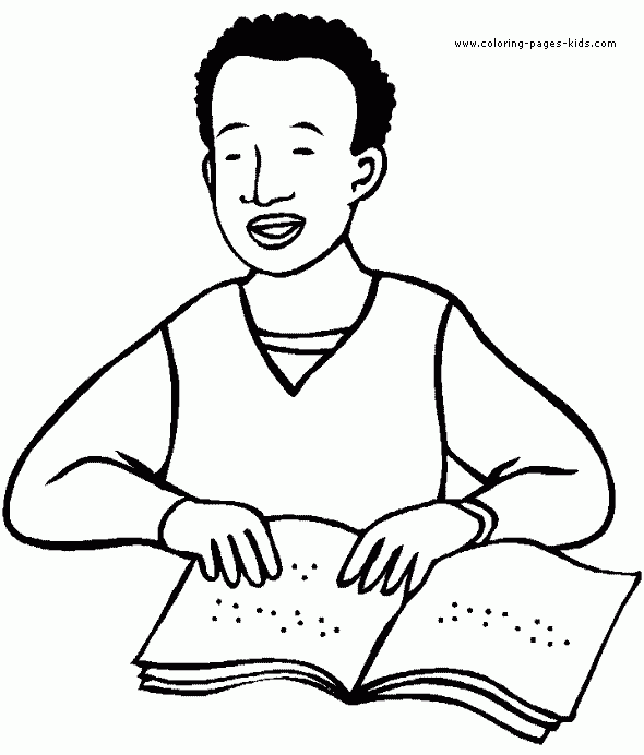 People With Disabilities Color Page Coloring Pages For Kids Family 