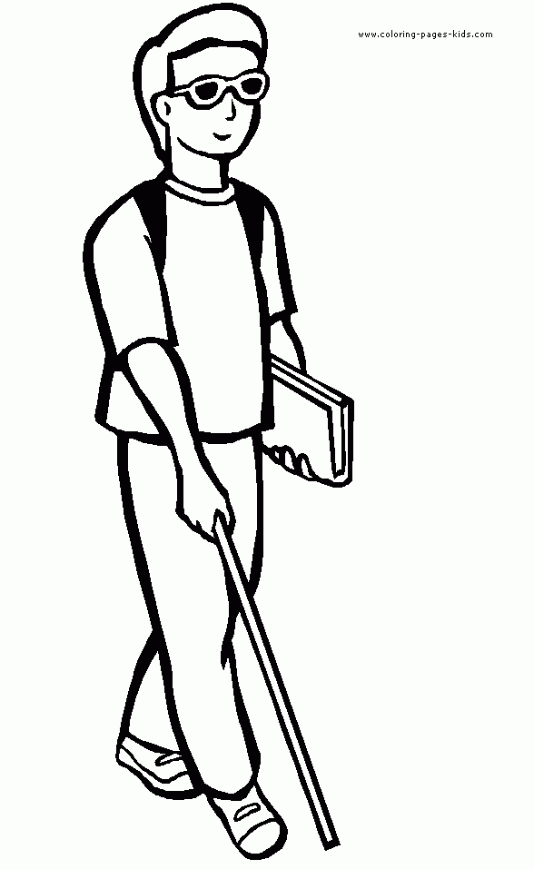 People With Disabilities Color Page Coloring Pages For Kids Family 