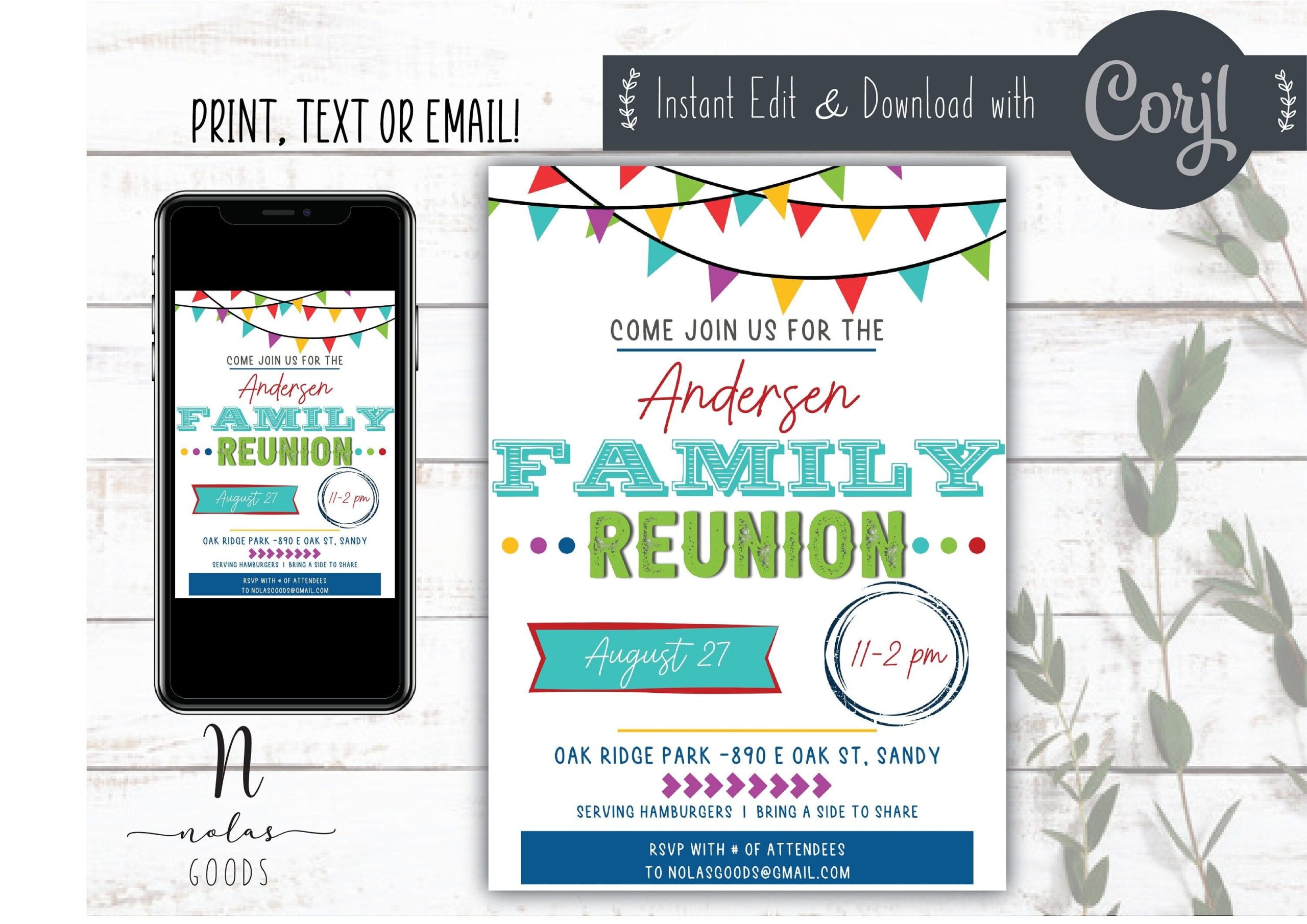 Picnic Invitations Family Reunion Invitations Invitation Flyer 