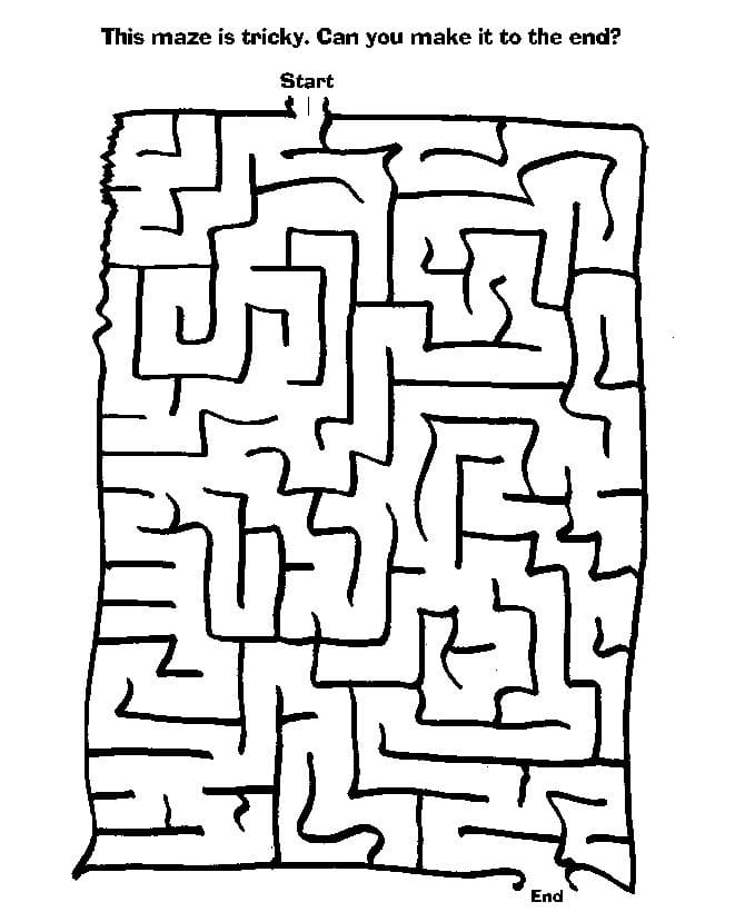 Maze Coloring Pages