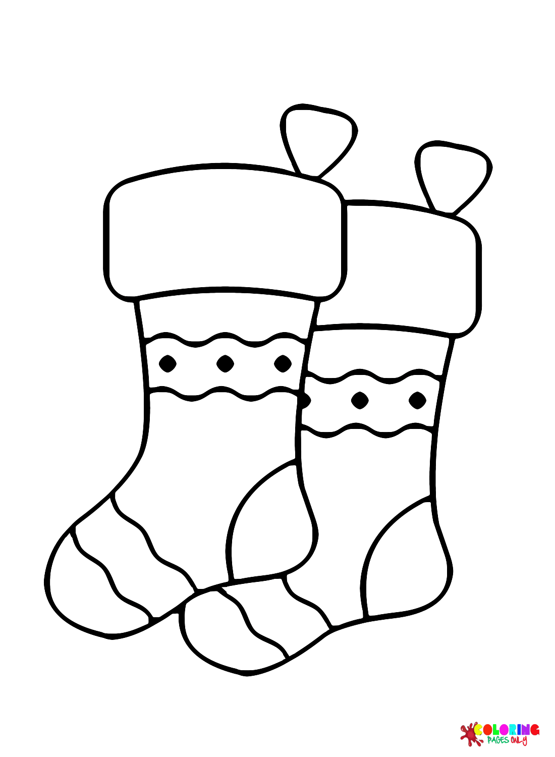 Pictures Christmas Socks Coloring Page Free Printable Coloring Pages
