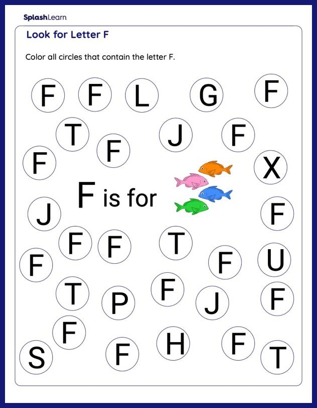letter f preschool worksheets