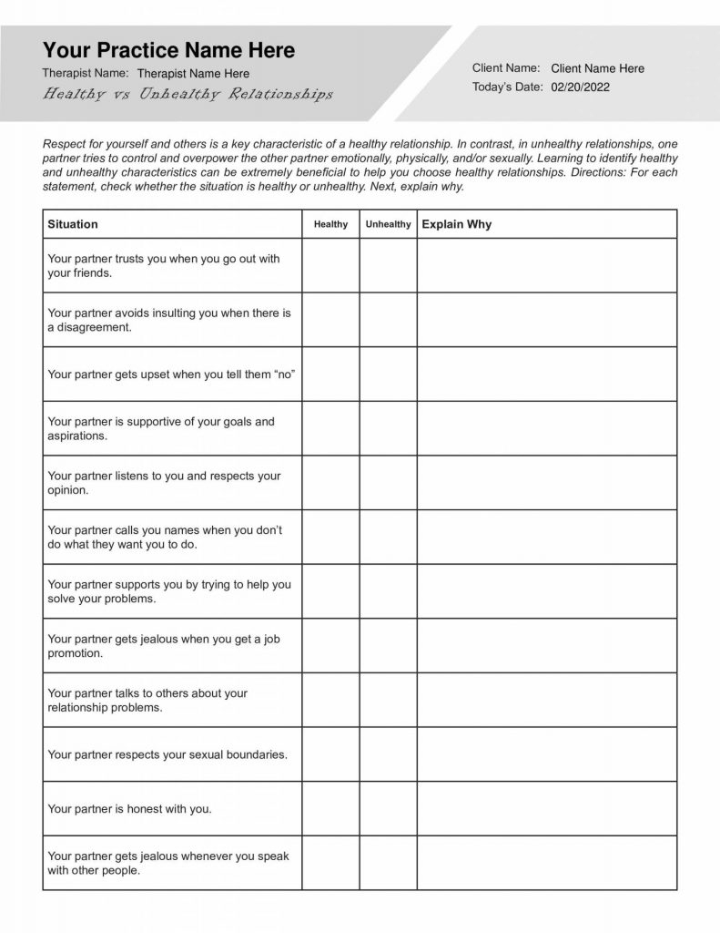 Pin On Relationship Worksheets Library