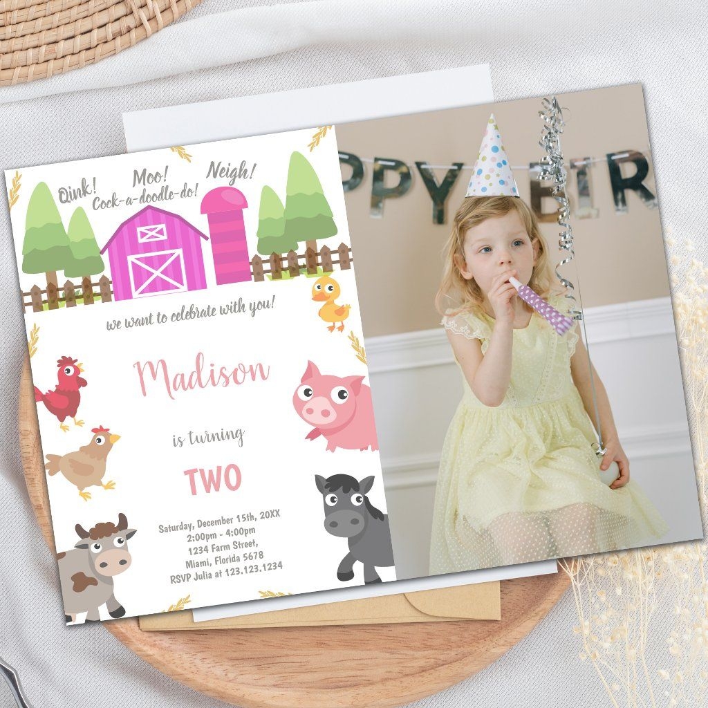 farm animals invitations templates