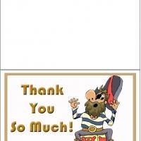 Pirate Thank You Card
