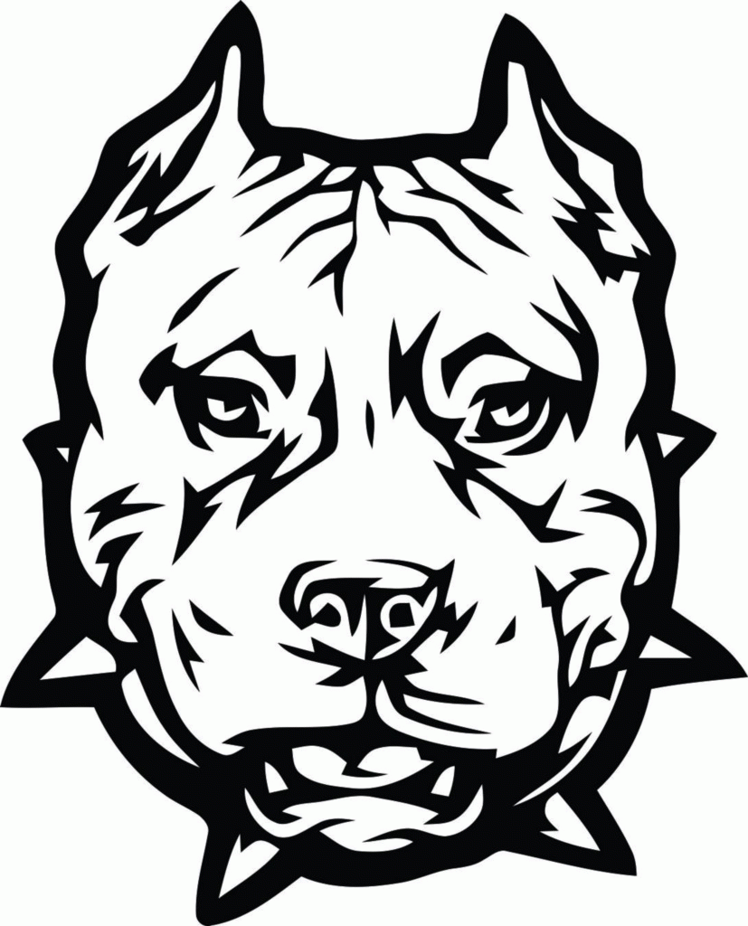Pitbull Dog Coloring Pages Coloring Home