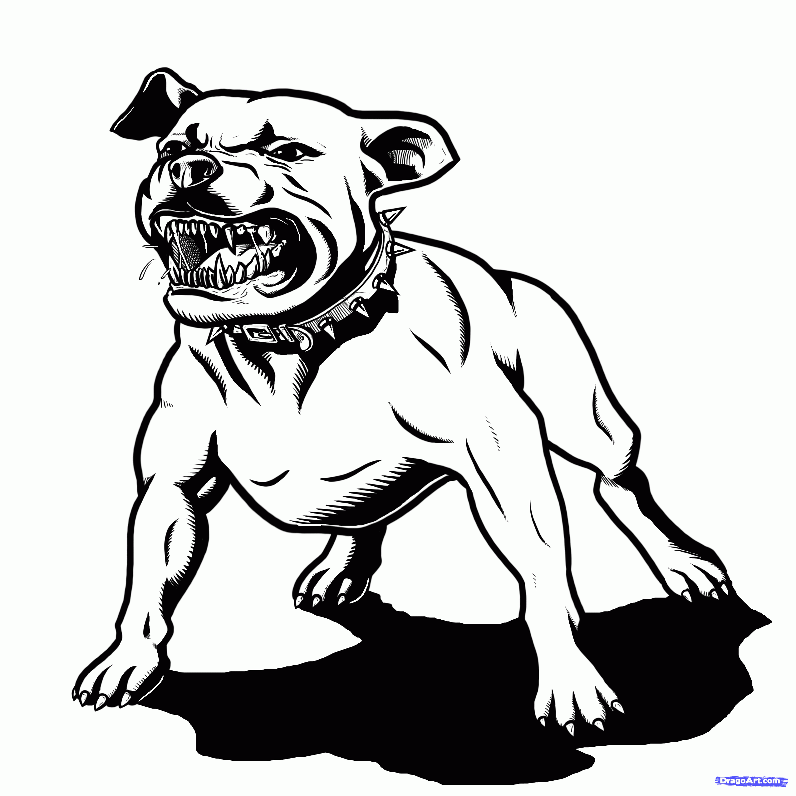Pitbull Dog Coloring Pages