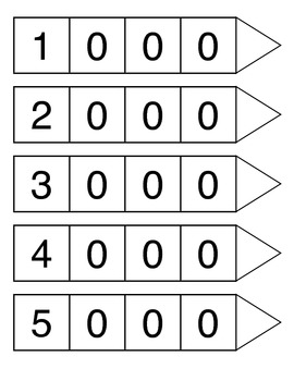 printable place value arrow cards